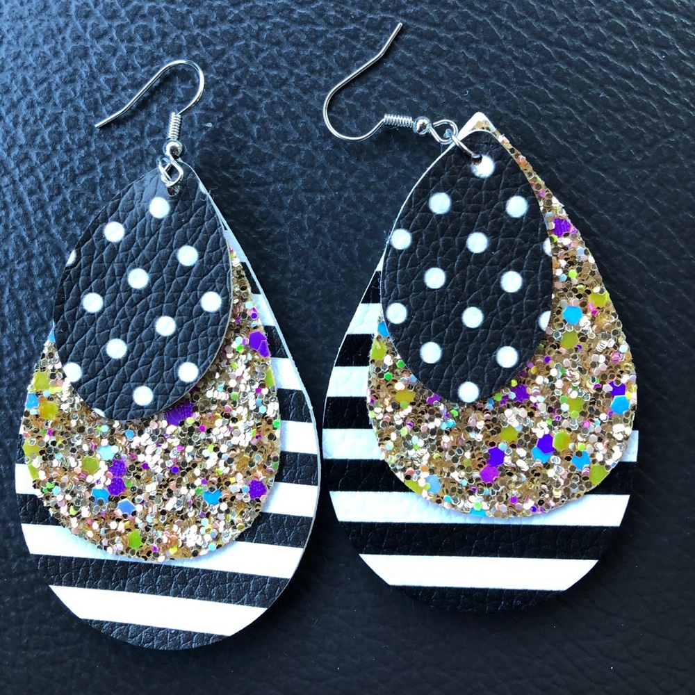 Leather earrings ✨ 3 for $14